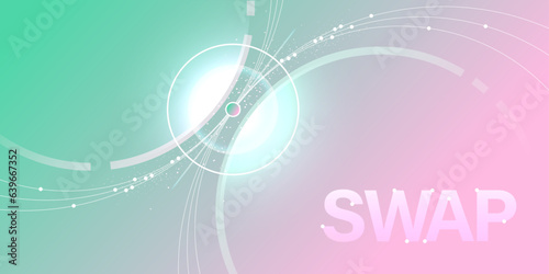 Swap Technology Abstract Visual Concept Design for Background or Banner
