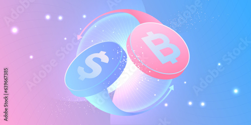 Swap Technology Abstract Visual Concept Design for Background or Banner