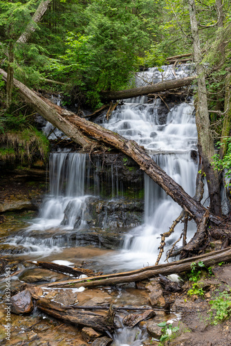 Wagner Falls in Munising Michigan in Upper Peninsula