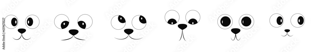 Cute cartoon cat's faces doodle set, funny vector icons. Hand drawn sketch style cat characters faces. 10 EPS Cute cartoon cat's faces doodle set, funny vector icons. Hand drawn sketch style cat characters faces. 10 EPS