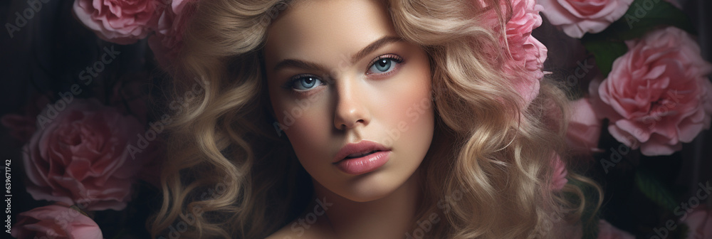 Beautiful female professional model, studio photoshoot style, generative ai Beautiful female professional model, studio photoshoot style, generative ai