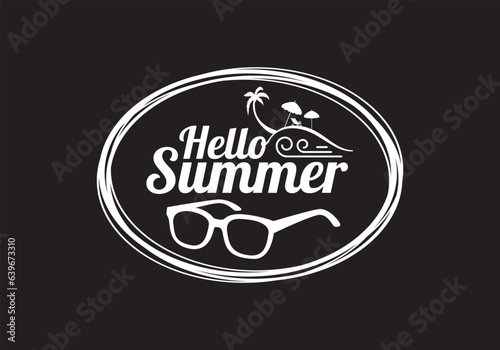this is summer and beach logo design