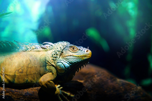 A large iguana looks warily at the camera © Tatiana