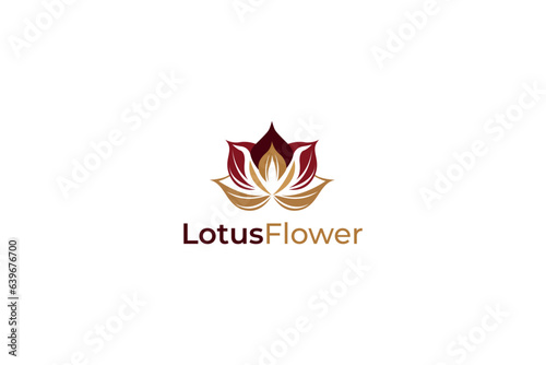 vector lotus flower logo design