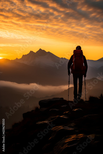 sunset in the mountains