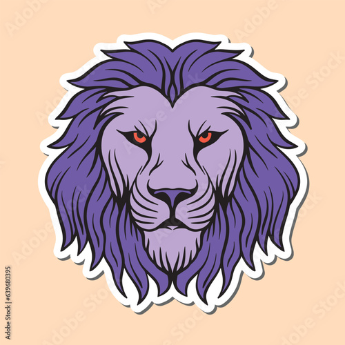 Fototapeta Naklejka Na Ścianę i Meble -  lion head hand drawn illustrations for stickers, logo, tattoo etc