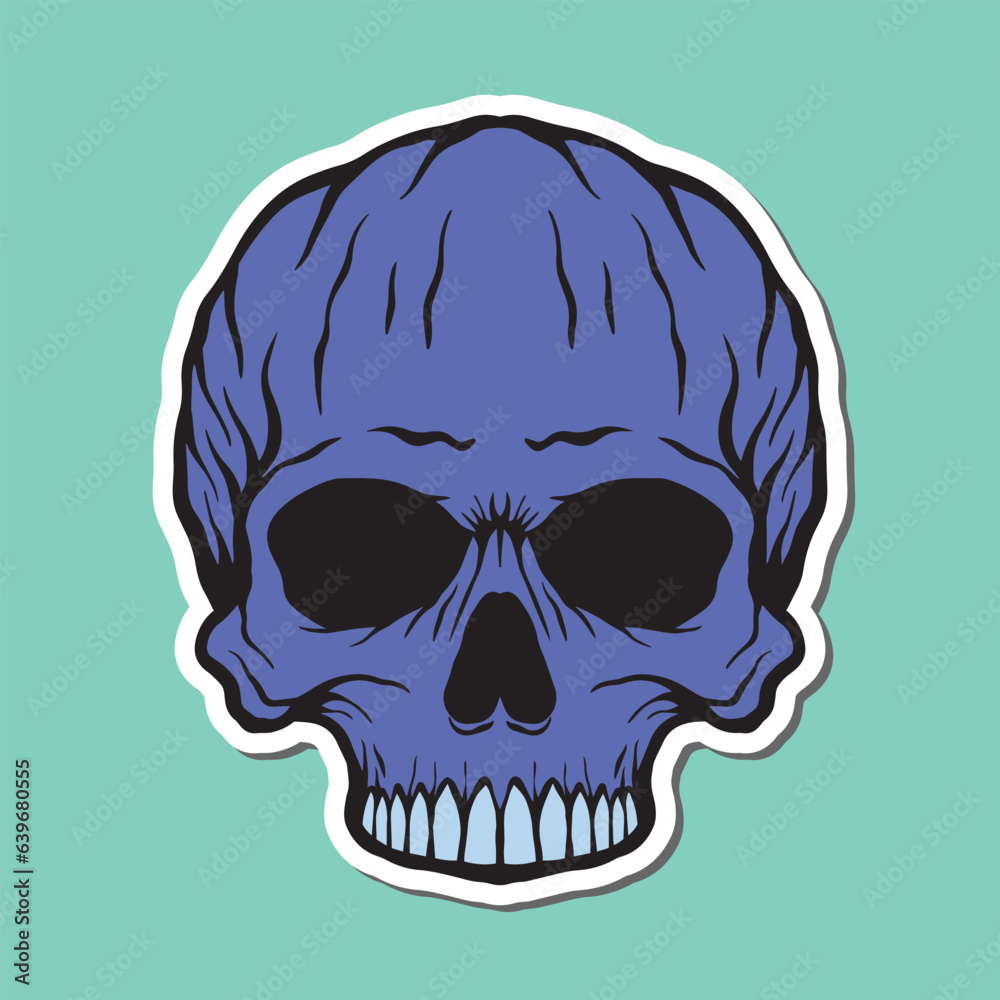 Fototapeta premium skull hand drawn illustrations for stickers logo tattoo etc