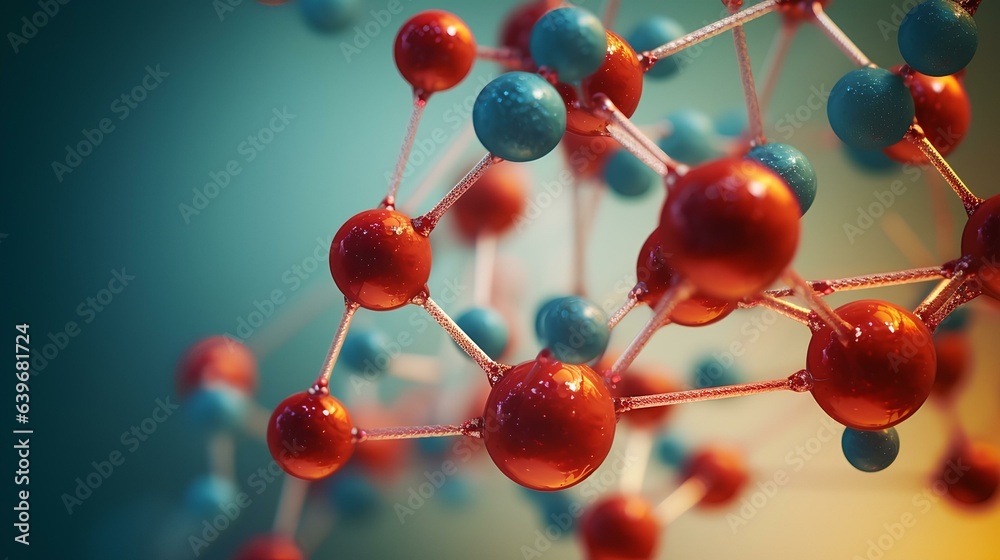 A science fiction banner with an illustration of a molecule. A science fiction banner with an illustration of a molecule.