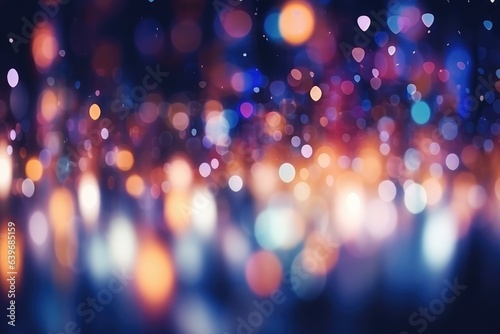 Abstract city lights blur blinking background Soft focus
