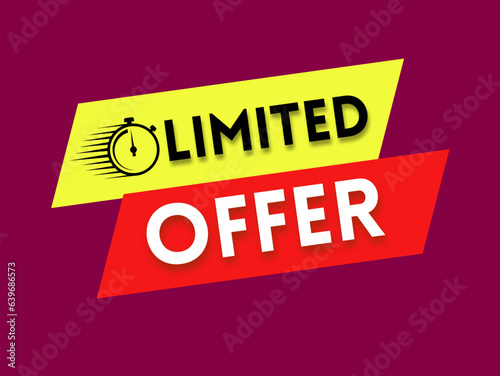 Limited offer icon with timer, exclusive offer