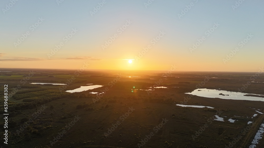 panorama of the sunset