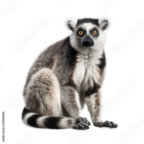 Lemur isolated on white created with Generative AI © mg photo
