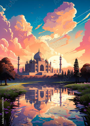 Travel Poster - Egypt Pyramids of Giza