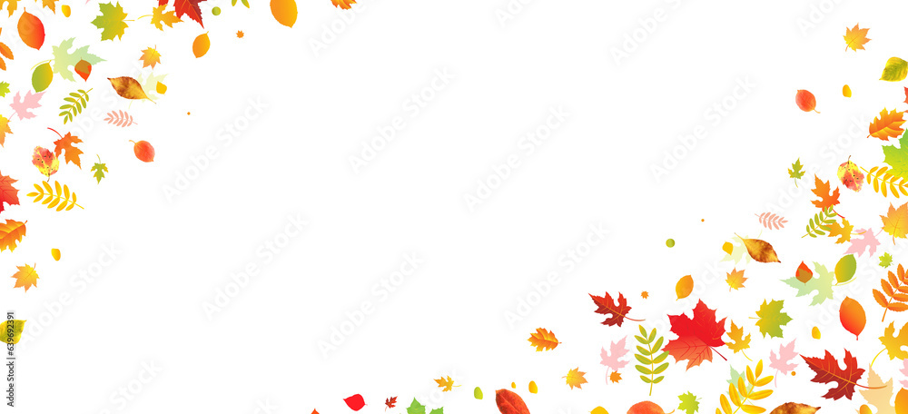 Autumn Frame Poster With Bright Leaves