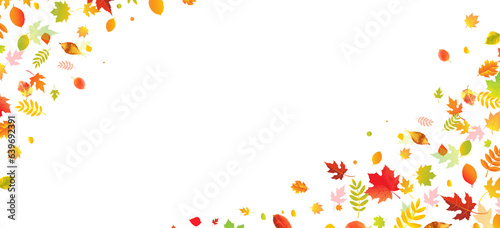 Autumn Frame Poster With Bright Leaves