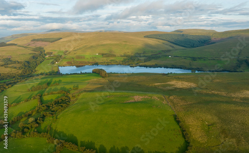 The Cray Reservoir in the Brecon Beacons National Park originally built to supply water to the city of Swansea in South Wales UK 
