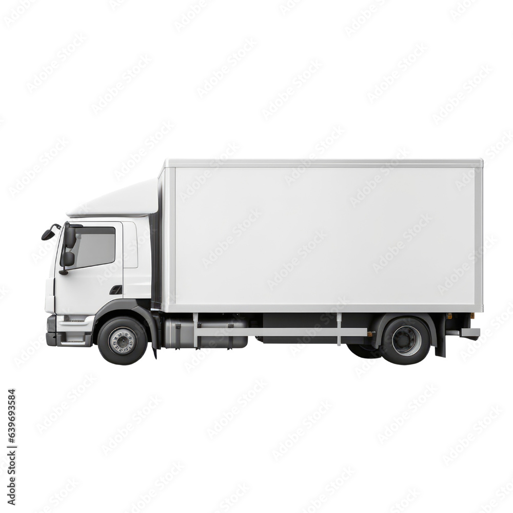 Truck isolated on transparent background. Generative ai