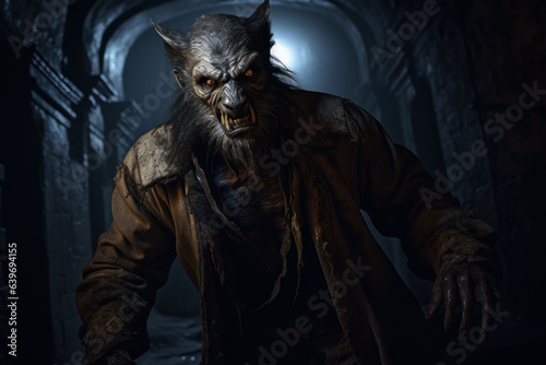 Werewolf is lurking in an old castle basement