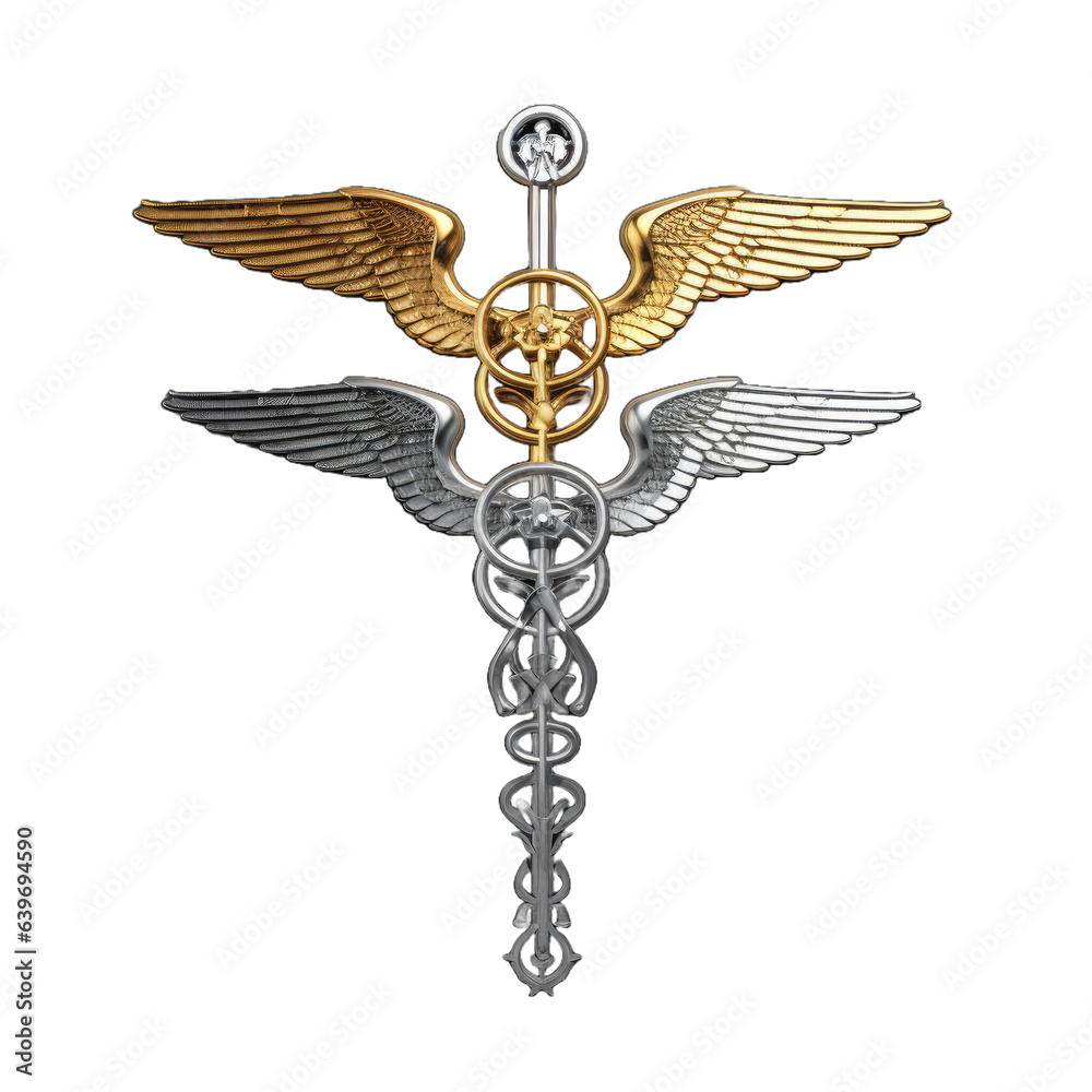 caduceus medical symbol on transparent background caduceus medical symbol on transparent background