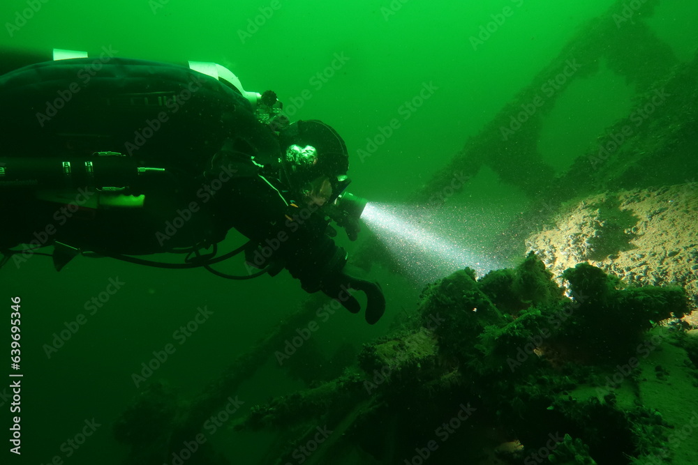 Wreck dive in the Baltic Sea