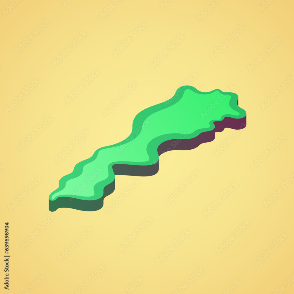 Morocco – stylized 3D map
