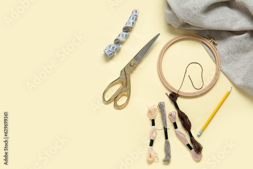 Embroidery hoop with thread...