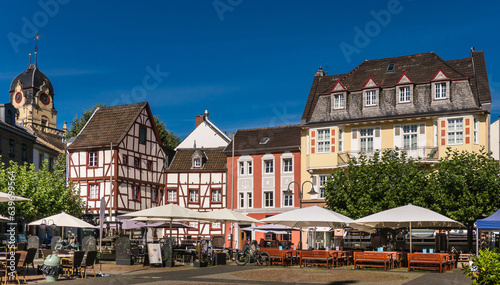 Quadro su tela Euskirchen, Germany-View of the Historical City with the typical Half-timbered H