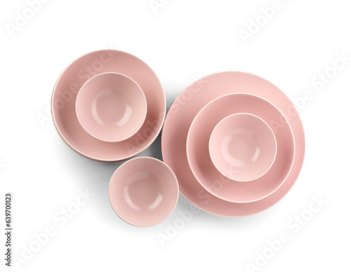 Modern pink ceramic dinnerw...