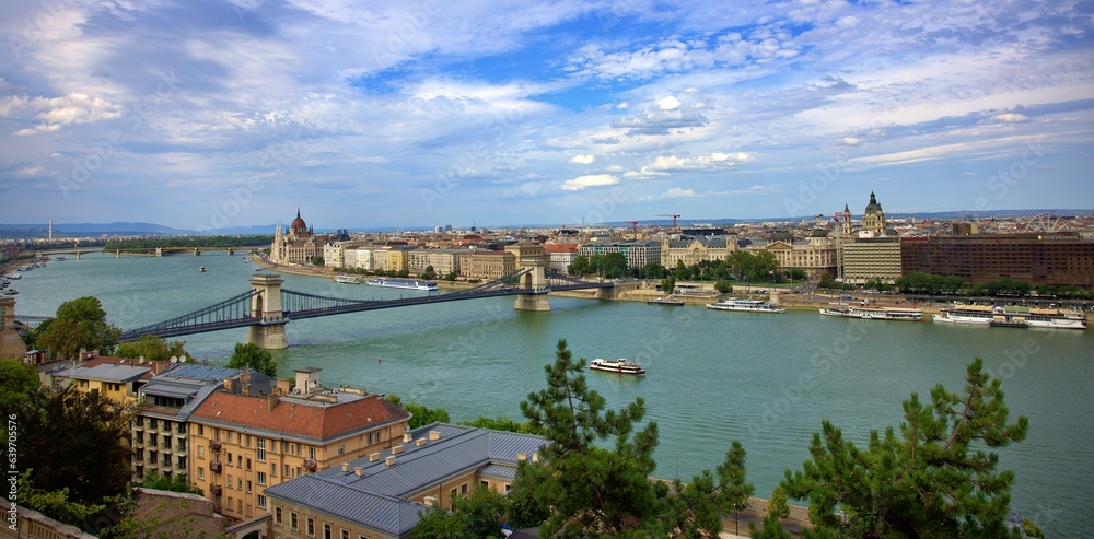 Naklejka premium Budapest Danube View