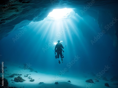 Obraz na plátně scuba diver in the sea