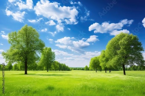 Beautiful bright colorful summer spring landscape