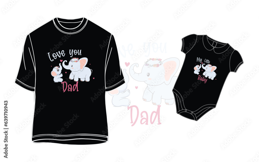 Dad And Little Baby Matching T-Shirt Dad And Little Baby Matching T-Shirt
