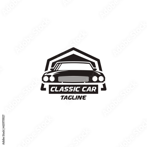A template of classic or vintage or retro car Icon Logo Symbol Design Template Flat Style Vector