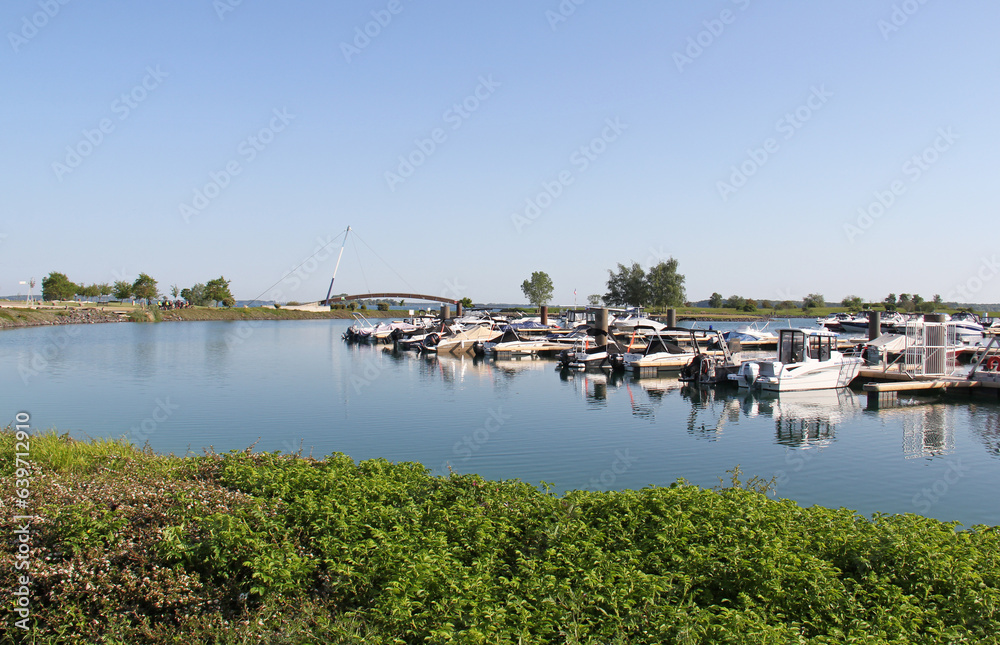 Lake of Der Chantecoq harbor Giffaumont - Champaubert Champagne Grand Est France