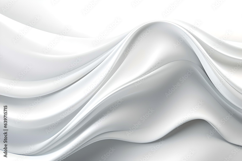 Obraz premium White background, Fabric texture, Silk fabric background, White textile, 3D Wave background