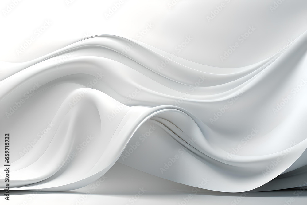 White background, Fabric texture, Silk fabric background, White textile, 3D Wave background White background, Fabric texture, Silk fabric background, White textile, 3D Wave background