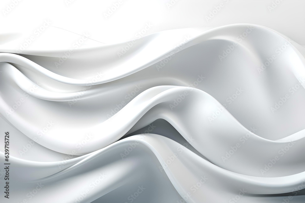 White background, Fabric texture, Silk fabric background, White textile, 3D Wave background White background, Fabric texture, Silk fabric background, White textile, 3D Wave background