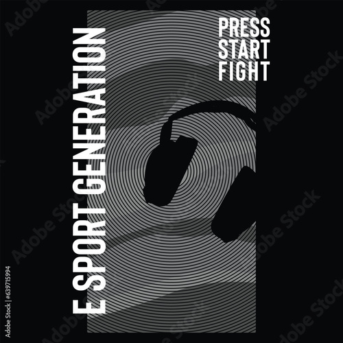 E spor typography for t shirt graphics. Print . vector