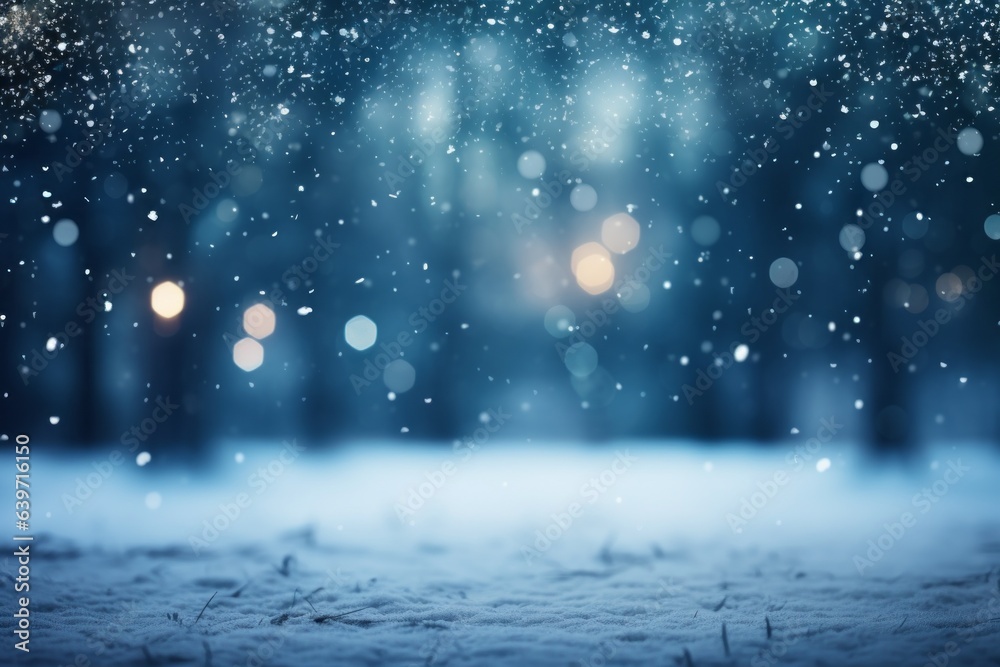 Winter blurred background like copy space with beautiful bokeh. Merry christmas and happy new year concept Winter blurred background like copy space with beautiful bokeh. Merry christmas and happy new year concept