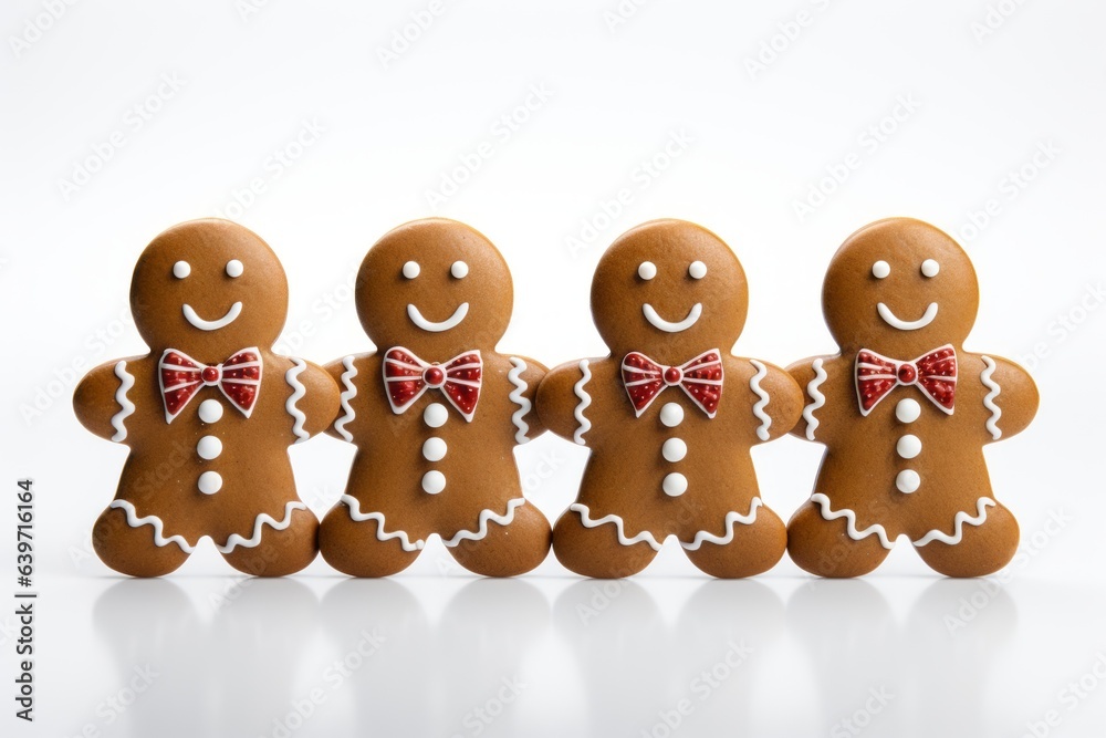Christmas food, human-shaped cookies on a light background. Preparing for a festive dinner. Merry christmas concept