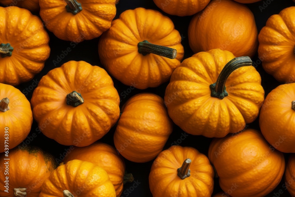 Pumpkins as a harvest background. Halloween concept. Background with selective focus and copy space Pumpkins as a harvest background. Halloween concept. Background with selective focus and copy space