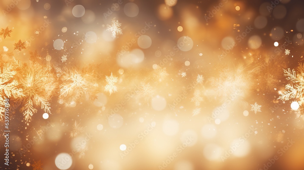abstract background with bokeh golden light background. generative ai abstract background with bokeh golden light background. generative ai