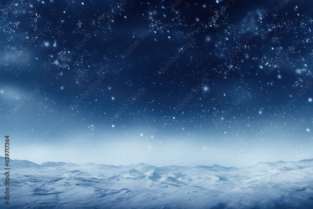 Beautiful ultrawide background image of light snowfall