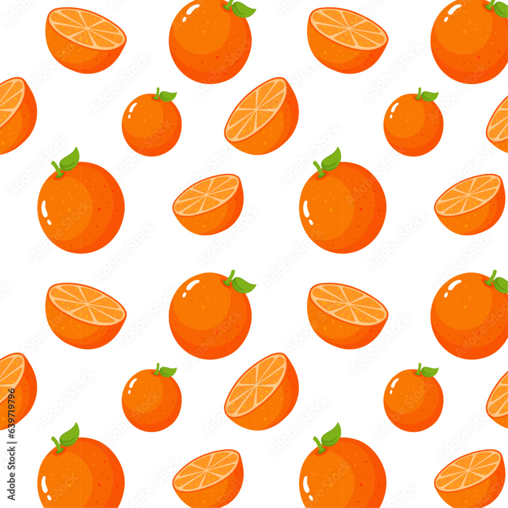 Orange fruit seamless vector pattern. Texture for - fabric, wrapping, textile, wallpaper, apparel. Orange fruit seamless vector pattern. Texture for - fabric, wrapping, textile, wallpaper, apparel.