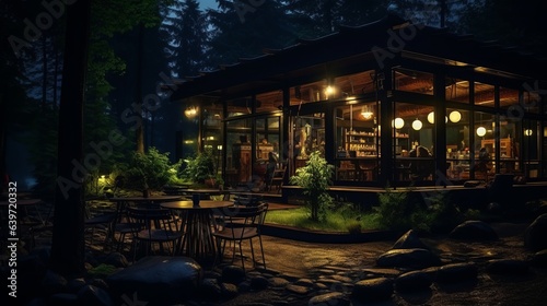 A cozy and atmospheric cafe with inviting seating arrangements