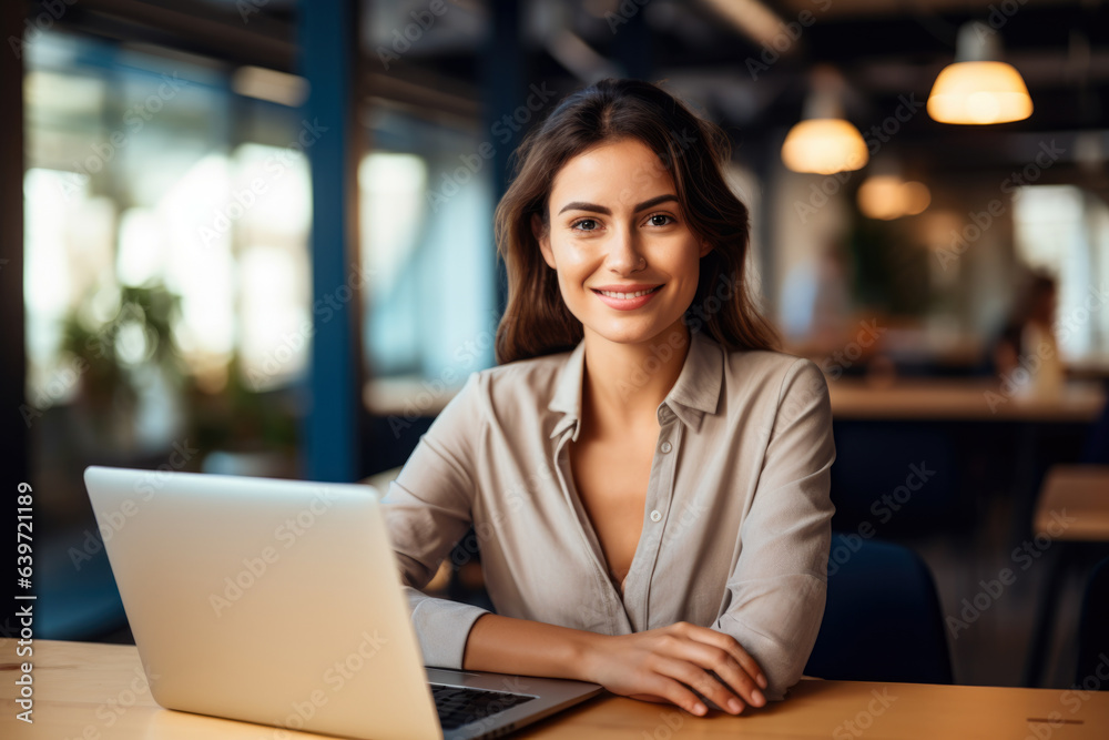 Professional Woman with Creative Vision, Strategizing in Her Modern Office Professional Woman with Creative Vision, Strategizing in Her Modern Office
