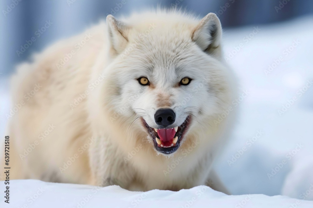 Obraz premium Arctic white wolf