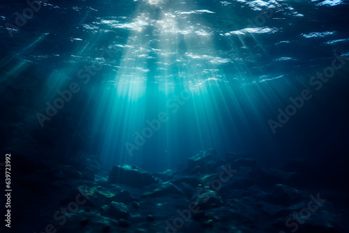 Inside the ocean, dark side of the ocean, mystic water in the ocean © Uliana