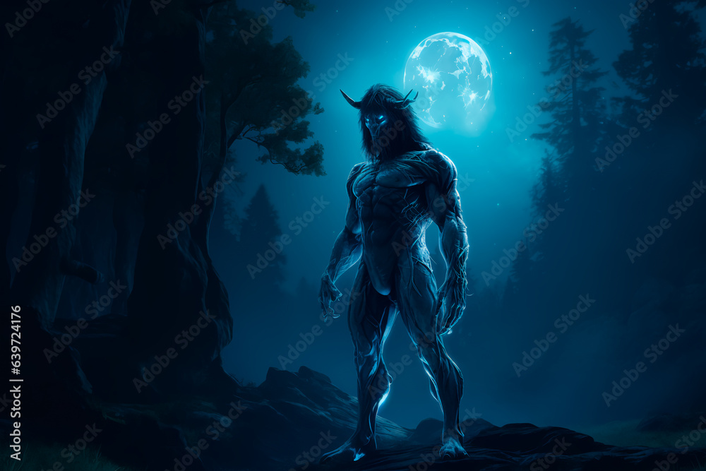 Centaur in the blue night