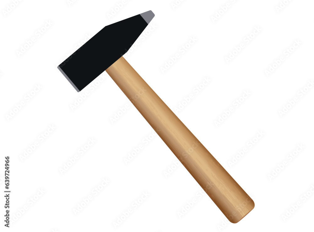 Hammer tool isolated on white, vector illustration Hammer tool isolated on white, vector illustration